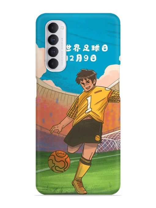 Soccer Kick Snap Case for Oppo Reno 4 Pro Zapvi