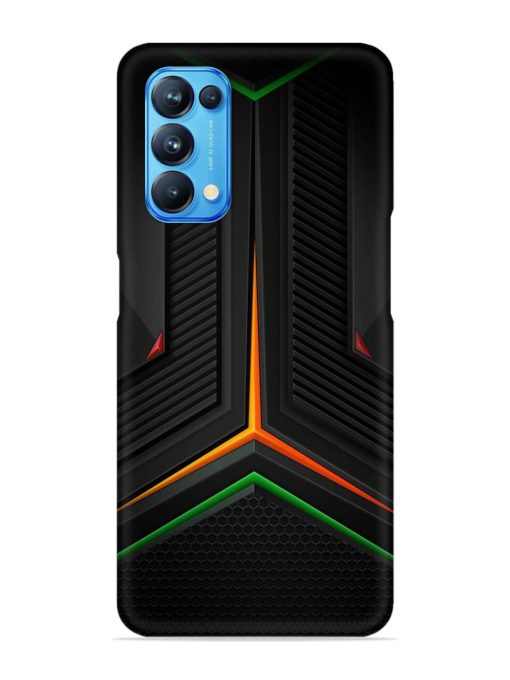 Orange Triangle Light Snap Case for Oppo Reno 5 Zapvi