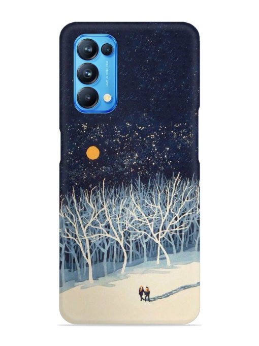 Full Moon Snowshoe Tour Snap Case for Oppo Reno 5 Zapvi