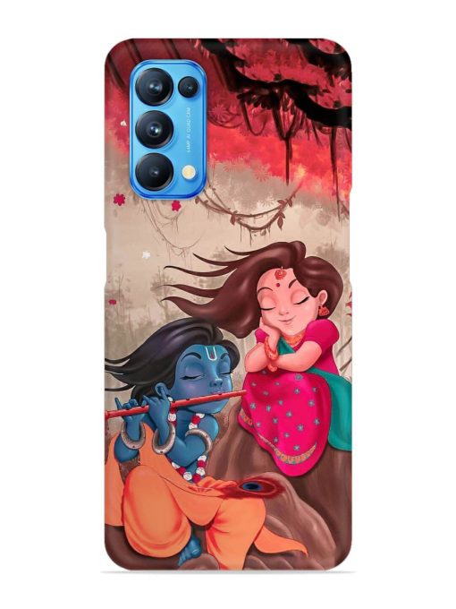 Radhe Krishna Water Art Snap Case for Oppo Reno 5 Zapvi