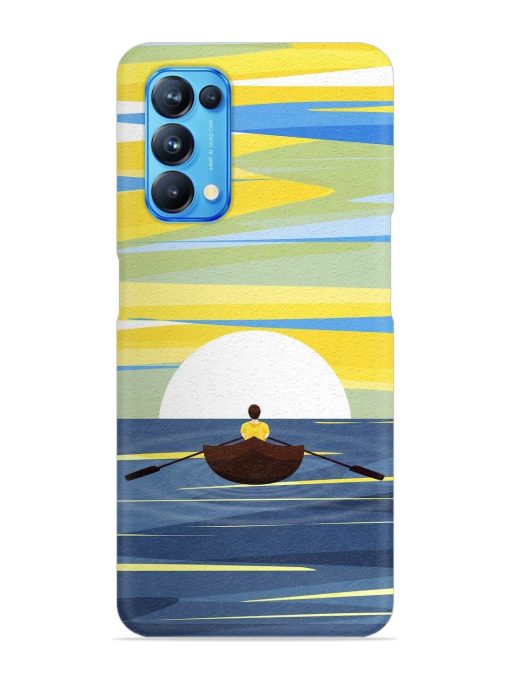 Rowing Person Ferry Paddle Snap Case for Oppo Reno 5 Zapvi