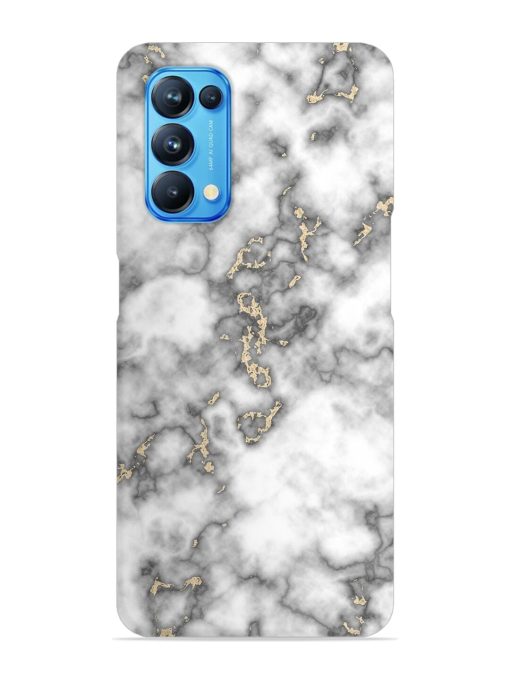 Gray And Gold Marble Snap Case for Oppo Reno 5 Zapvi