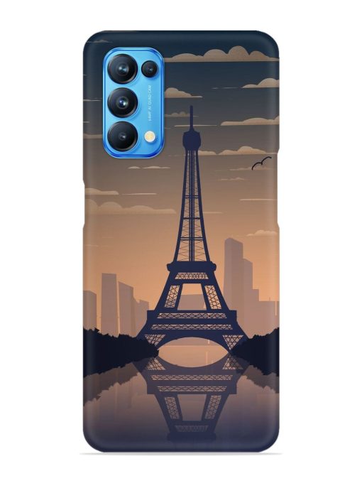 France Paris Eiffel Tower Gradient Snap Case for Oppo Reno 5 Zapvi