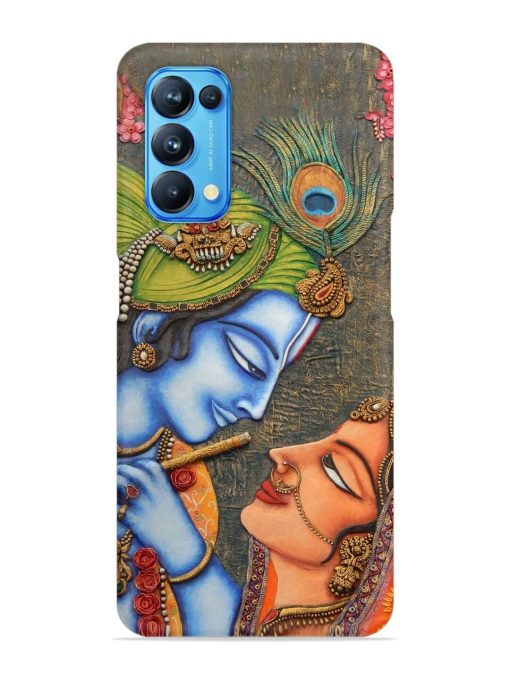 Lord Radha Krishna Flute Art Snap Case for Oppo Reno 5 Zapvi