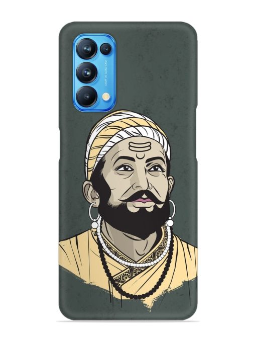 Shivaji Maharaj Vector Art Snap Case for Oppo Reno 5