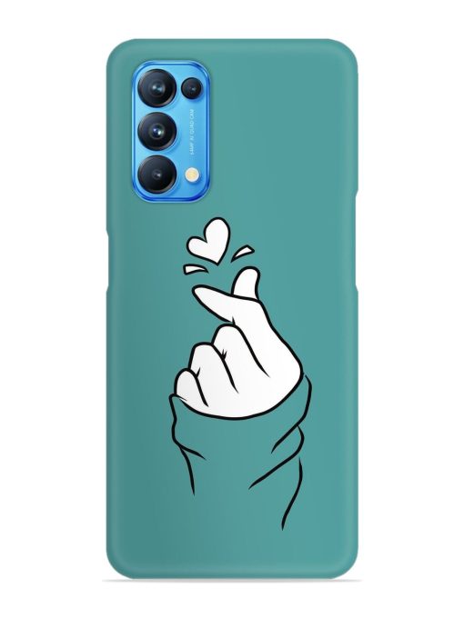 Korean Heart Sign Art Snap Case for Oppo Reno 5