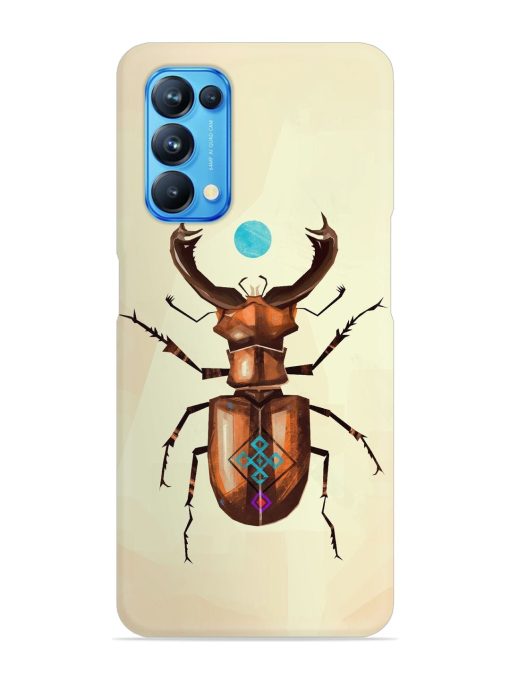 Stag Beetle Vector Snap Case for Oppo Reno 5 Zapvi