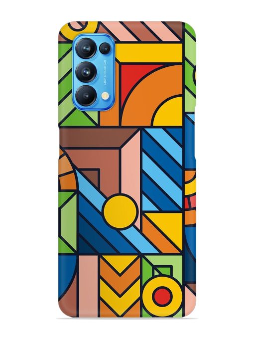 Colorful Geometric Snap Case for Oppo Reno 5