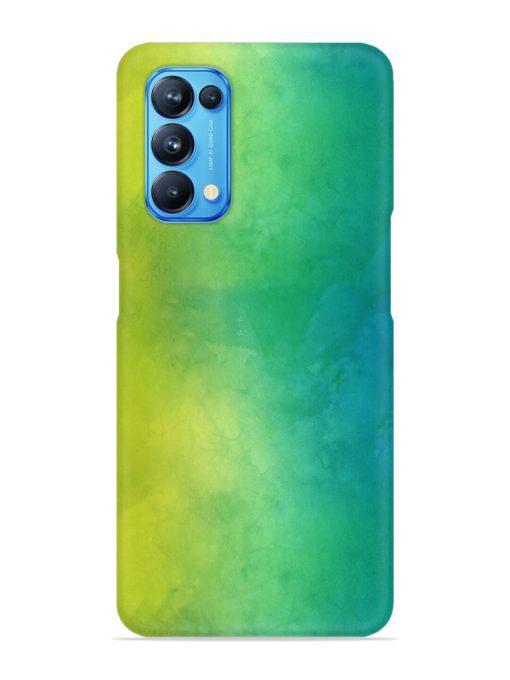 Yellow Green Gradient Snap Case for Oppo Reno 5 Zapvi