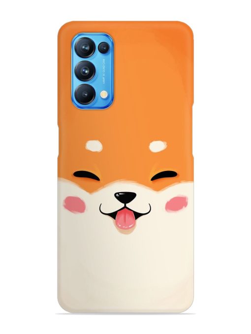 Happy Cat Art Snap Case for Oppo Reno 5 Zapvi