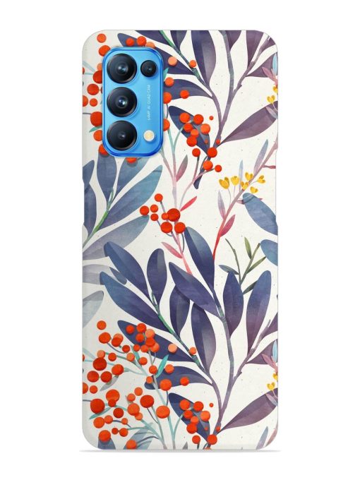 Seamless Floral Pattern Snap Case for Oppo Reno 5 Zapvi