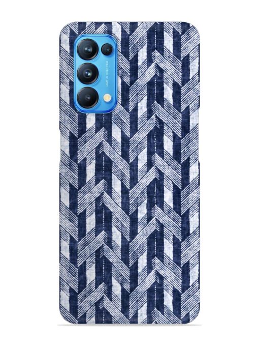 Abstract Herringbone Motif Snap Case for Oppo Reno 5 Zapvi