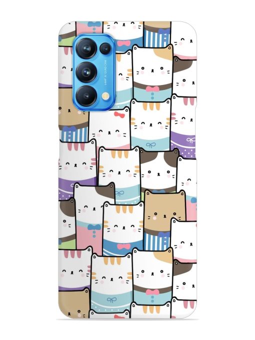 Cute Adorable Cat Snap Case for Oppo Reno 5 Zapvi