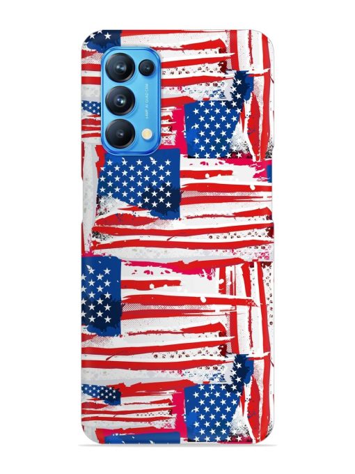 Usa Flag Seamless Snap Case for Oppo Reno 5 Zapvi