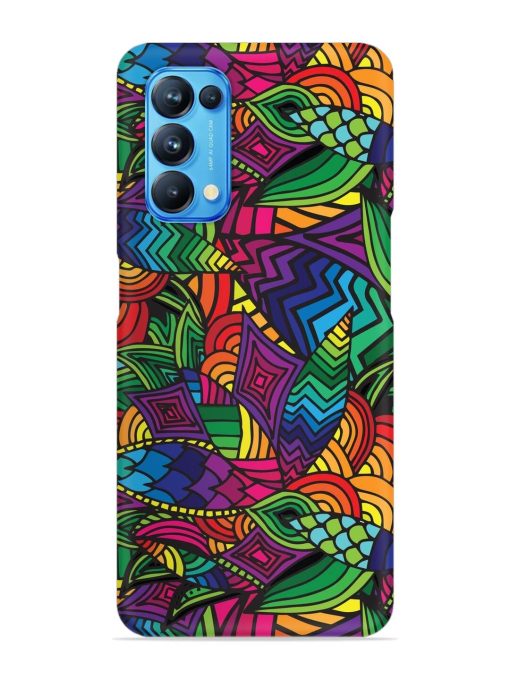 Abstract Multicolor Seamless Snap Case for Oppo Reno 5