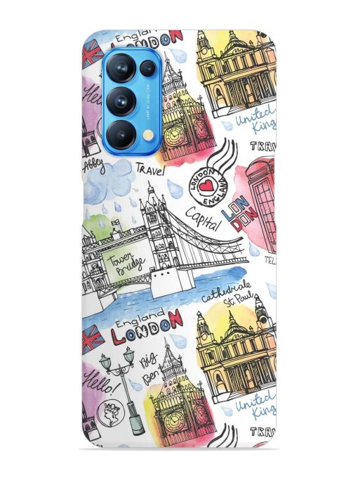 Vector London Landmark Snap Case for Oppo Reno 5 Zapvi