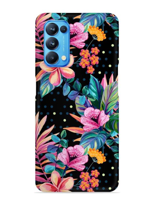 Seamless Floral Pattern Snap Case for Oppo Reno 5 Zapvi