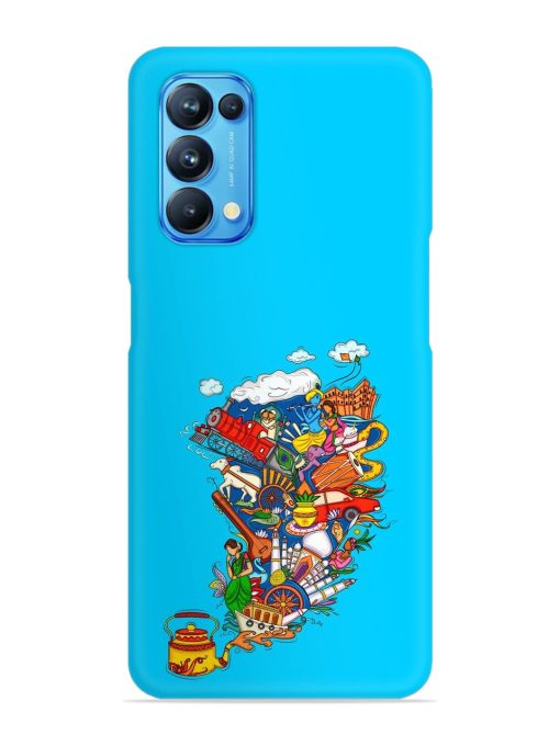 Vector Design Indian Snap Case for Oppo Reno 5 Zapvi