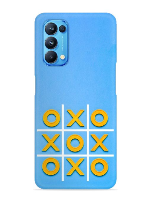 Yellow Plastic Crosses Snap Case for Oppo Reno 5 Zapvi