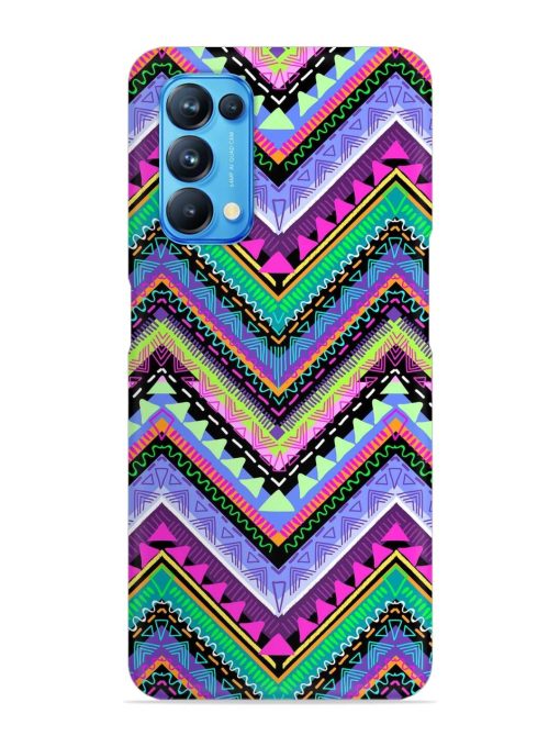 Tribal Aztec Print Snap Case for Oppo Reno 5 Zapvi