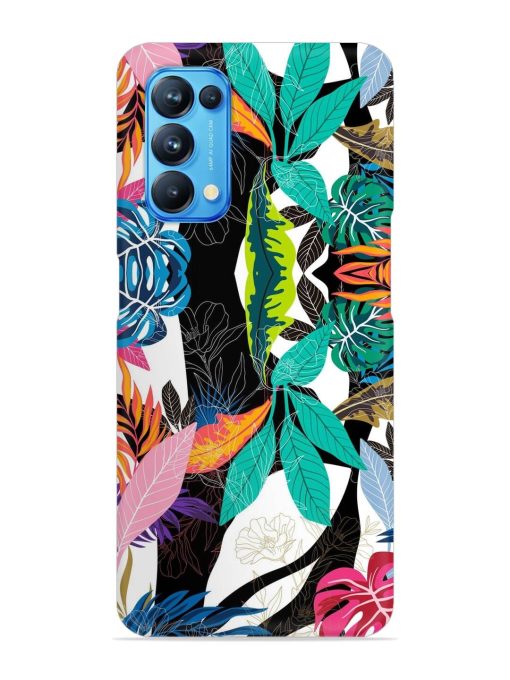 Floral Pattern Bright Snap Case for Oppo Reno 5 Zapvi