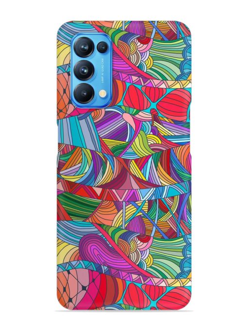 Seamless Patterns Hand Drawn Snap Case for Oppo Reno 5 Zapvi