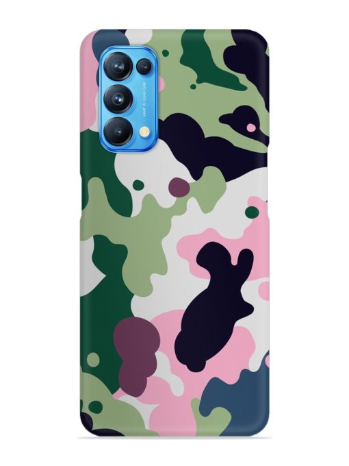 Seamless Funky Camouflage Snap Case for Oppo Reno 5 Zapvi