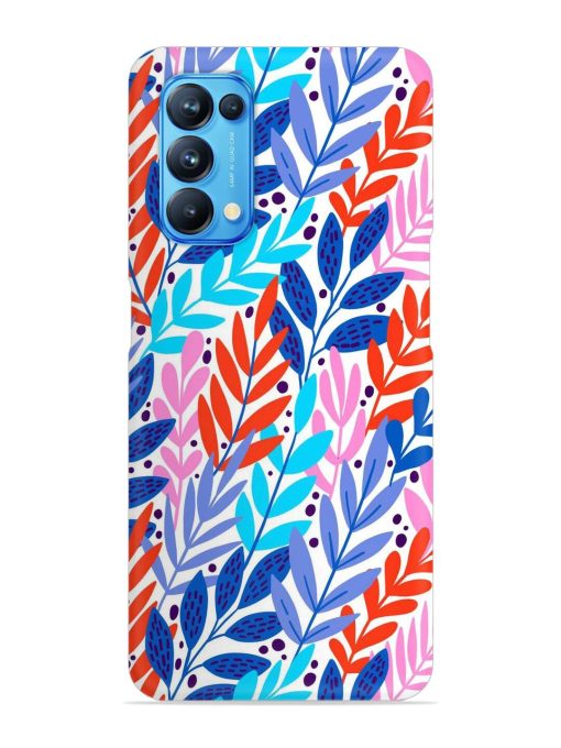 Bright Floral Tropical Snap Case for Oppo Reno 5 Zapvi