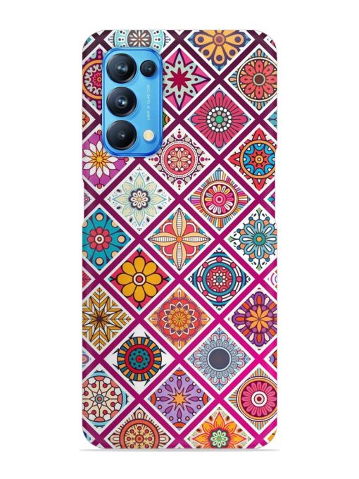 Seamless Tile Pattern Snap Case for Oppo Reno 5 Zapvi