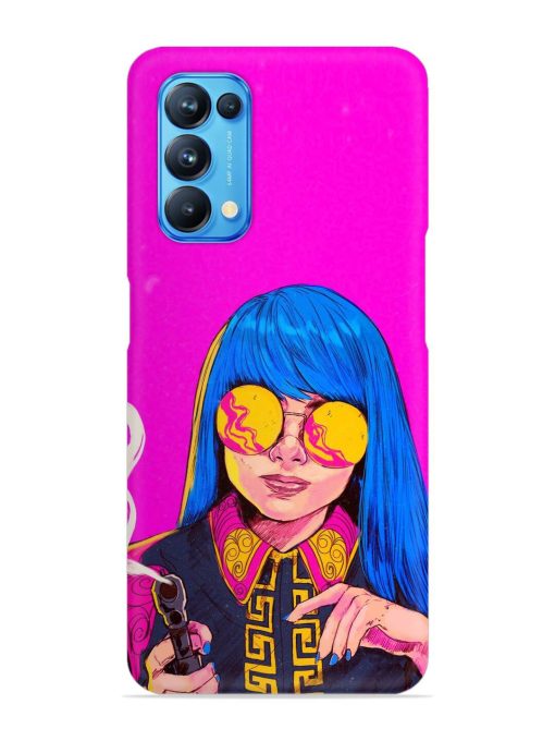 Aesthetic Anime Girl Snap Case for Oppo Reno 5 Zapvi