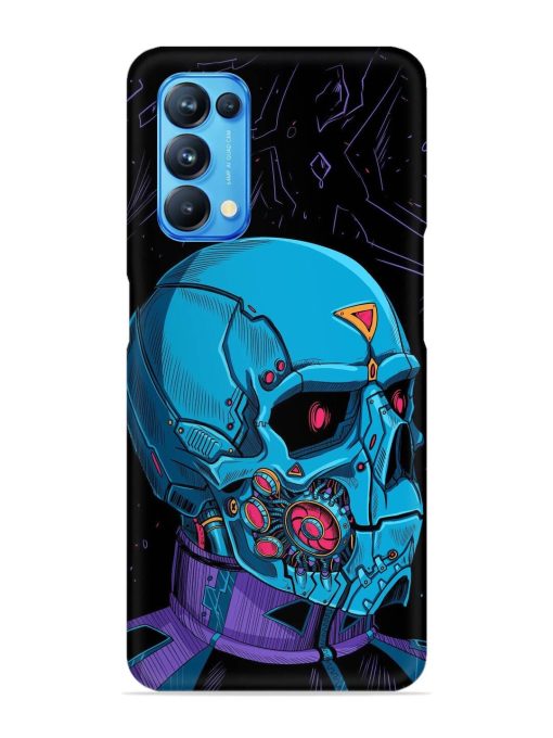 Skull Robo Vector Snap Case for Oppo Reno 5 Zapvi