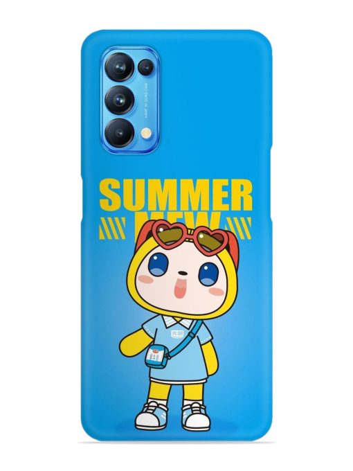 Summer Mew Cartoon Snap Case for Oppo Reno 5 Zapvi