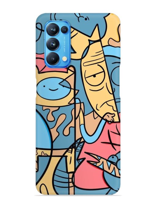 Silly Face Doodle Snap Case for Oppo Reno 5 Zapvi