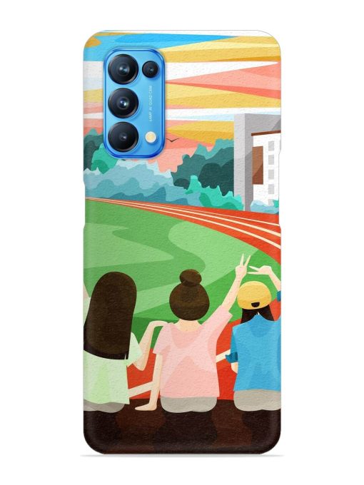 School Playground Snap Case for Oppo Reno 5 Zapvi