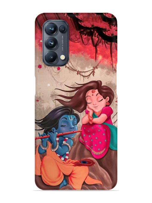 Radhe Krishna Water Art Snap Case for Oppo Reno 5 Pro (5G) Zapvi