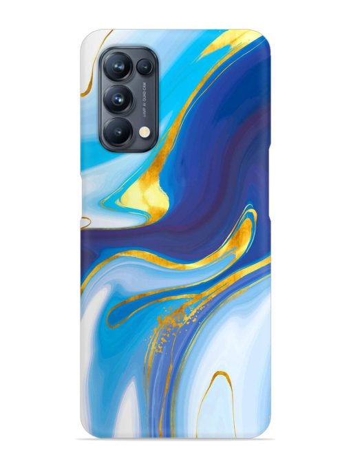 Watercolor Background With Golden Foil Snap Case for Oppo Reno 5 Pro (5G) Zapvi