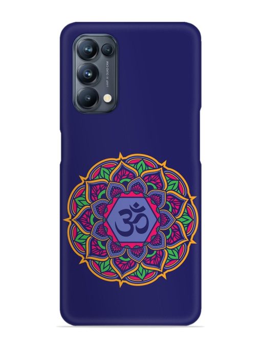 Om Mandala Art Blue Snap Case for Oppo Reno 5 Pro (5G) Zapvi