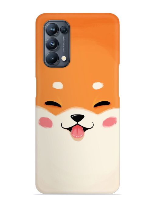 Cute Dog Face Vector Snap Case for Oppo Reno 5 Pro (5G) Zapvi