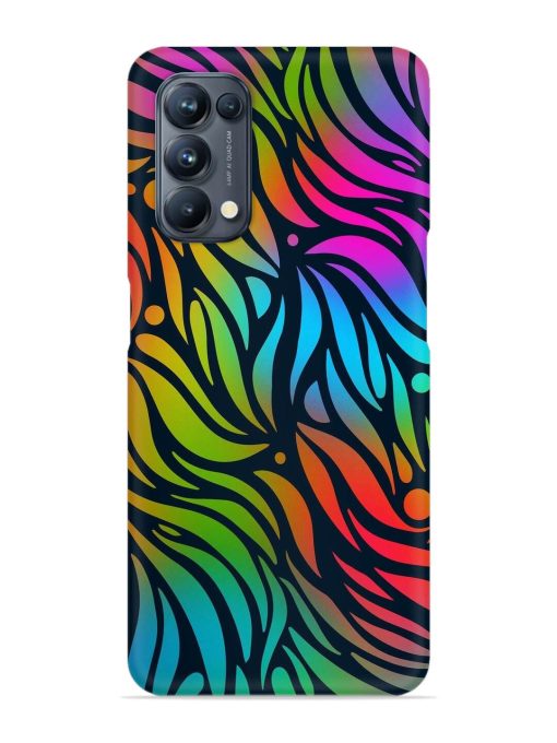 Abstract Leaf Design Snap Case for Oppo Reno 5 Pro (5G) Zapvi