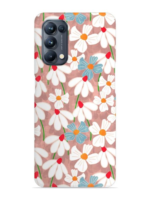 Abstract Petal Flowers Snap Case for Oppo Reno 5 Pro (5G) Zapvi