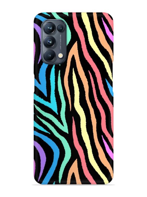 Colorful Abstract Zebra Snap Case for Oppo Reno 5 Pro (5G) Zapvi