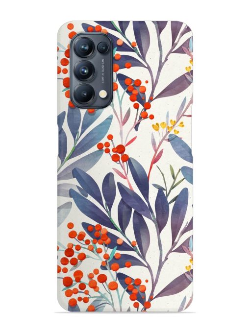 Seamless Floral Pattern Snap Case for Oppo Reno 5 Pro (5G) Zapvi