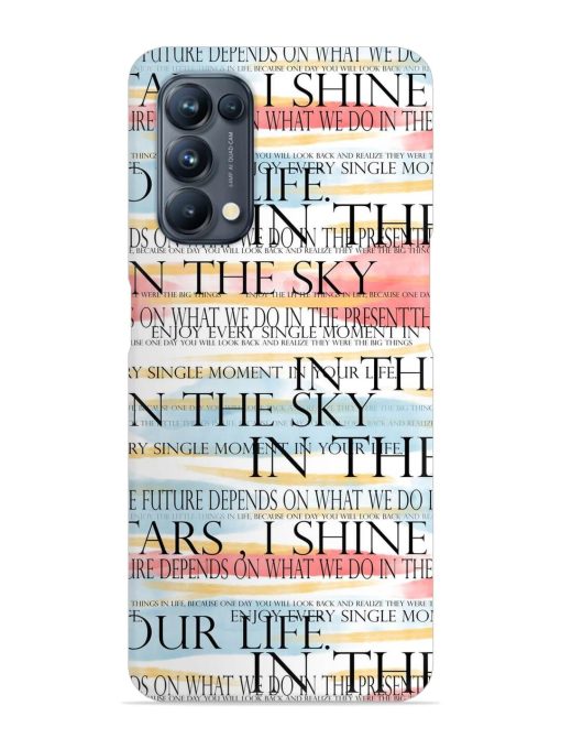 Seamless Slogans Pattern Snap Case for Oppo Reno 5 Pro (5G) Zapvi