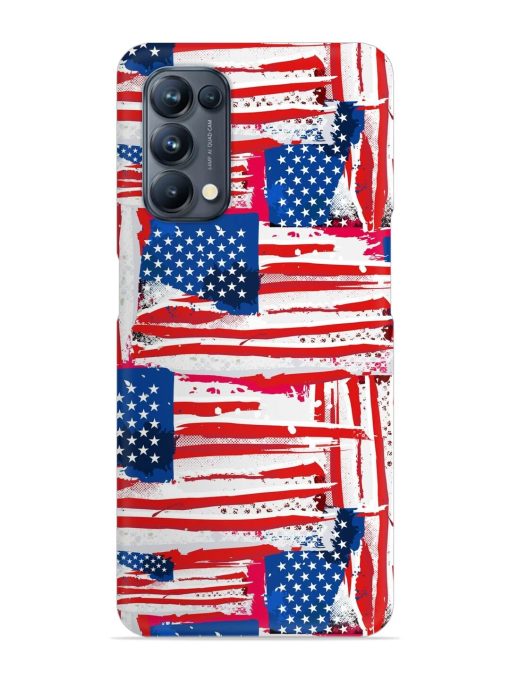 Usa Flag Seamless Snap Case for Oppo Reno 5 Pro (5G) Zapvi