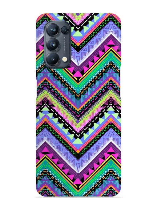 Tribal Aztec Print Snap Case for Oppo Reno 5 Pro (5G)