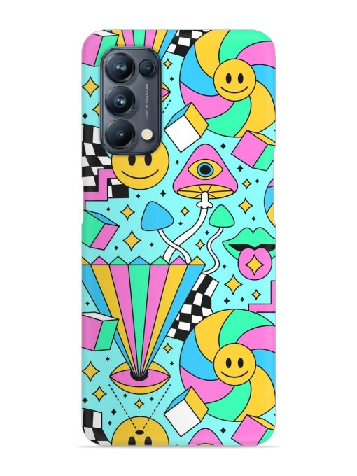 Trippy Rainbow 60S Snap Case for Oppo Reno 5 Pro (5G) Zapvi