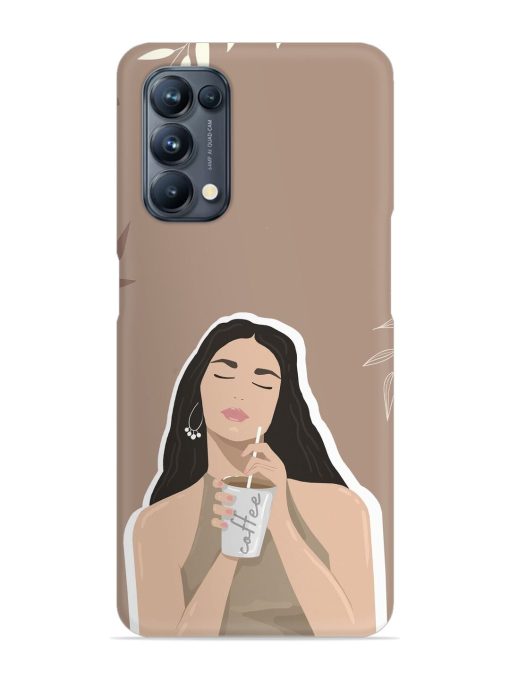 Girl With Coffee Snap Case for Oppo Reno 5 Pro (5G) Zapvi