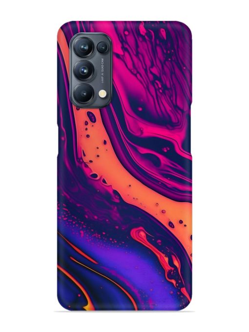 Fluid Blue Pink Art Snap Case for Oppo Reno 5 Pro (5G) Zapvi