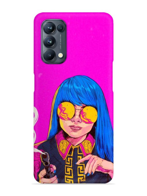 Aesthetic Anime Girl Snap Case for Oppo Reno 5 Pro (5G)