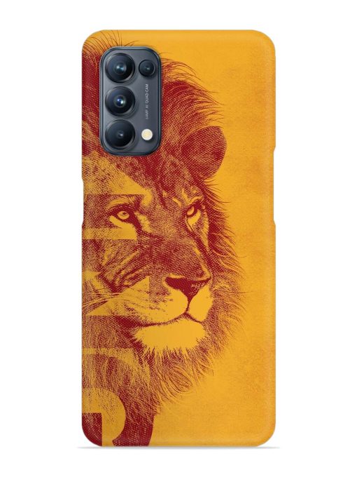 Gold Lion Crown Art Snap Case for Oppo Reno 5 Pro (5G) Zapvi